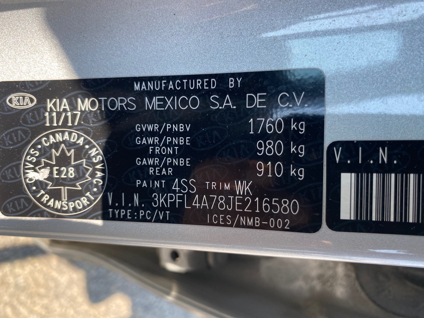 KIA FORTE 2018