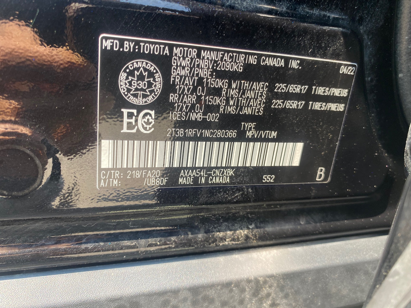 TOYOTA RAV4 2022