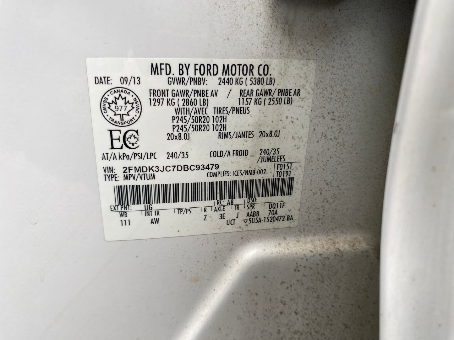 FORD EDGE 2013