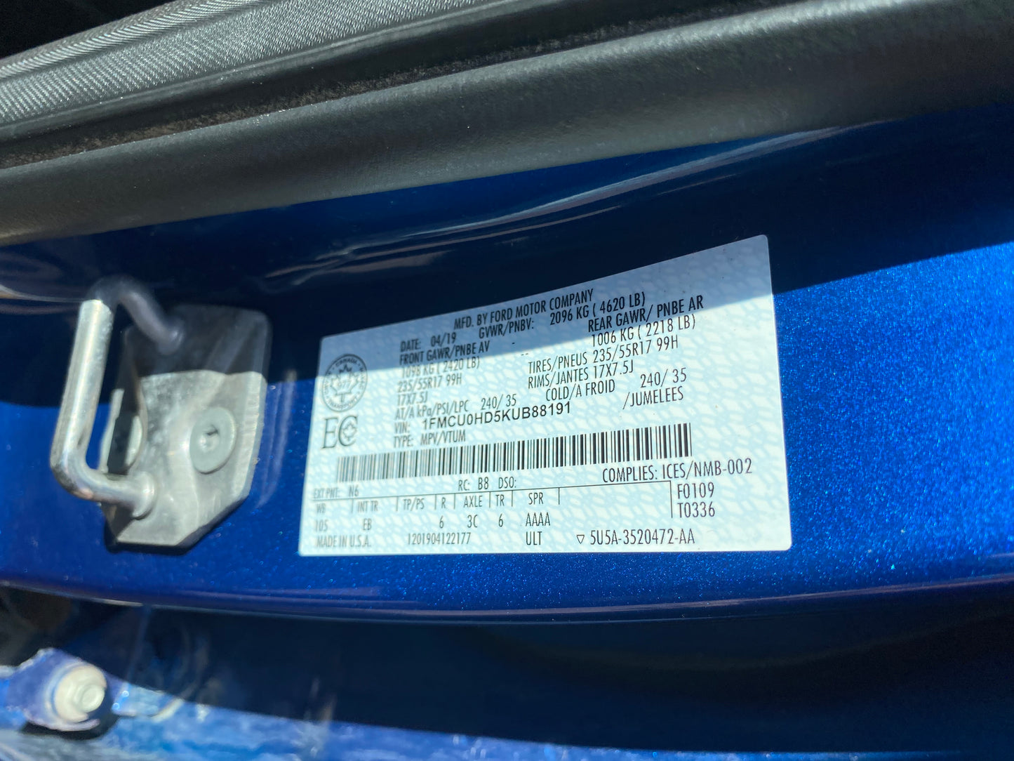 FORD ESCAPE 2019