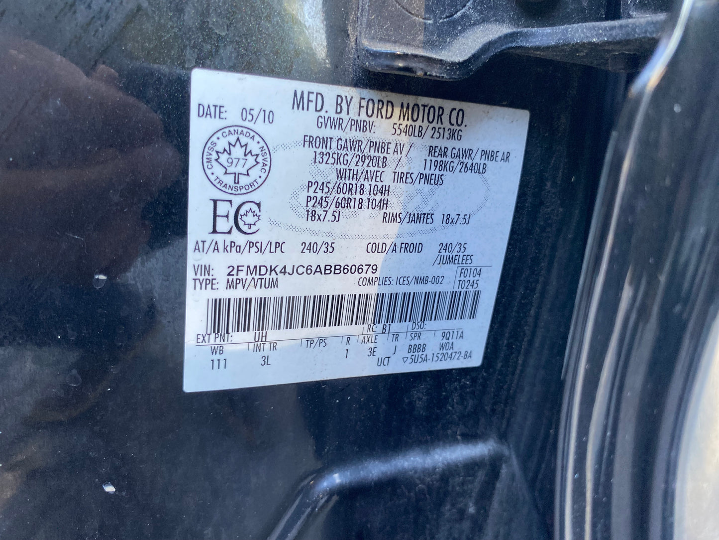 FORD EDGE 2010