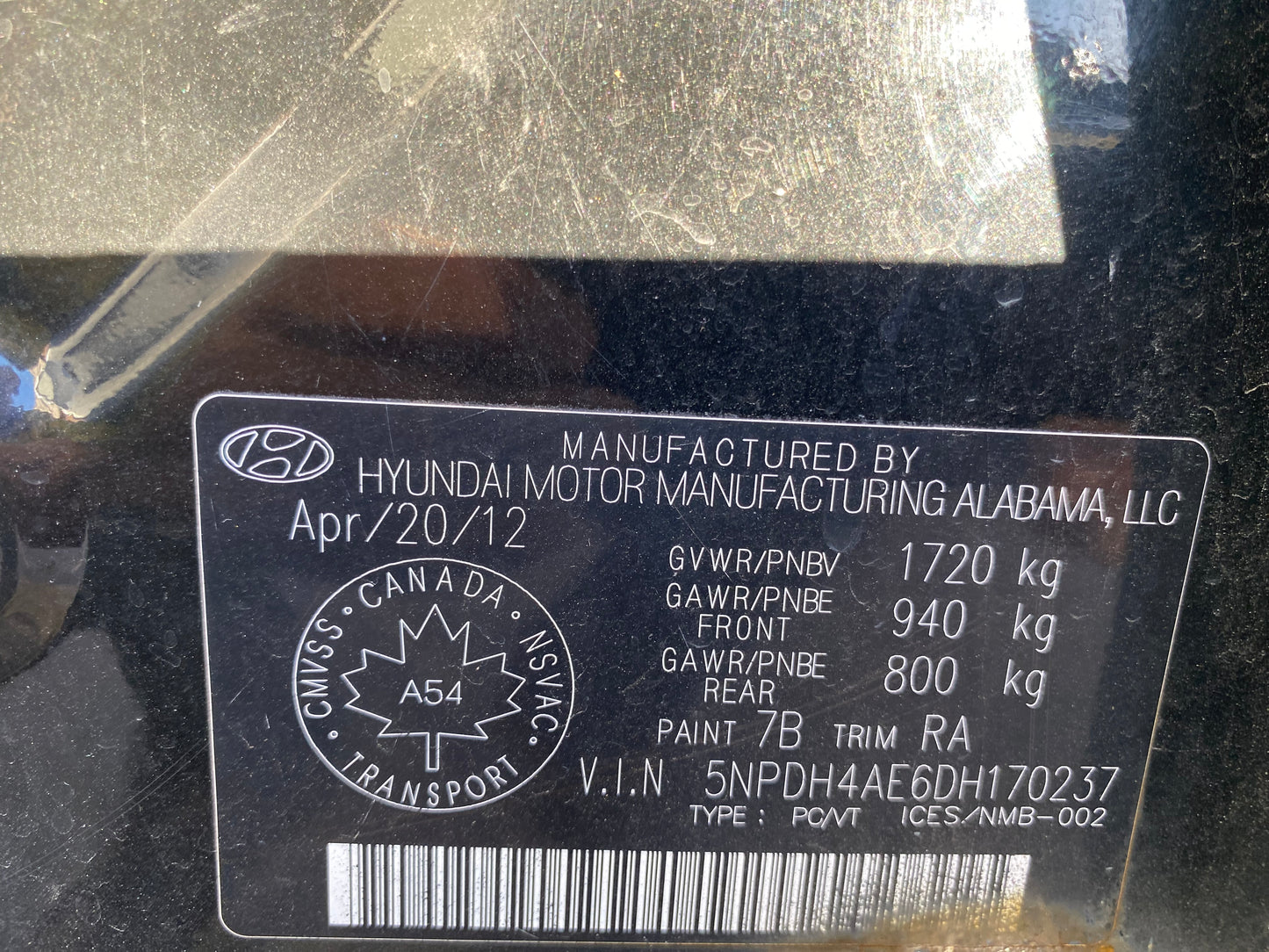 HYUNDAI ELANTRA 2013