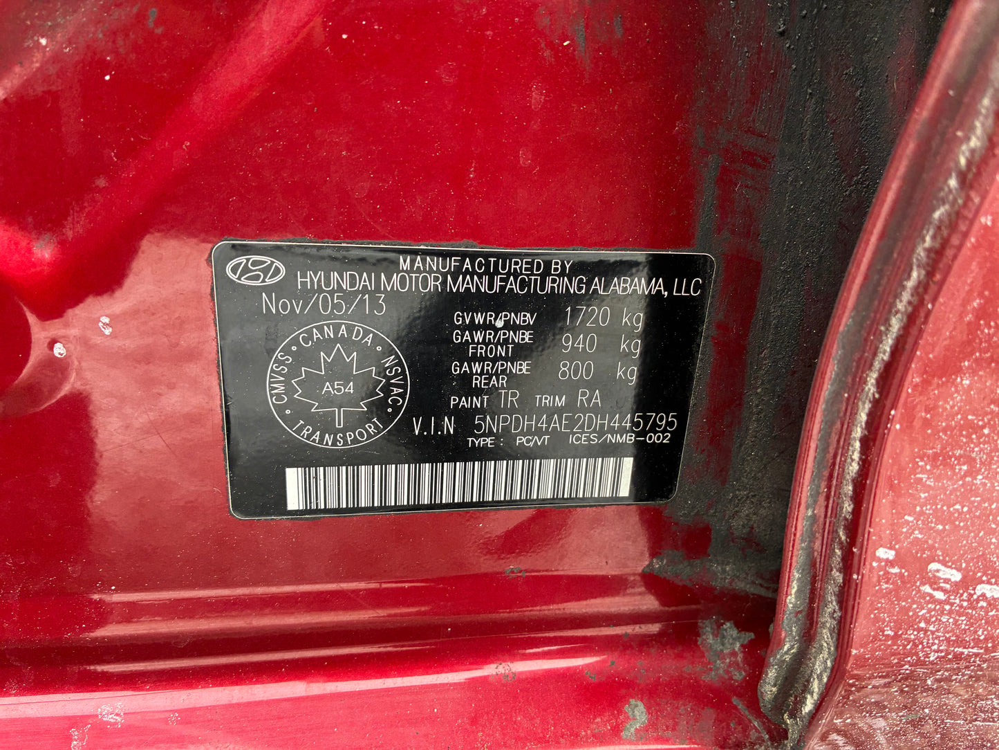 HYUNDAI ELANTRA 2013