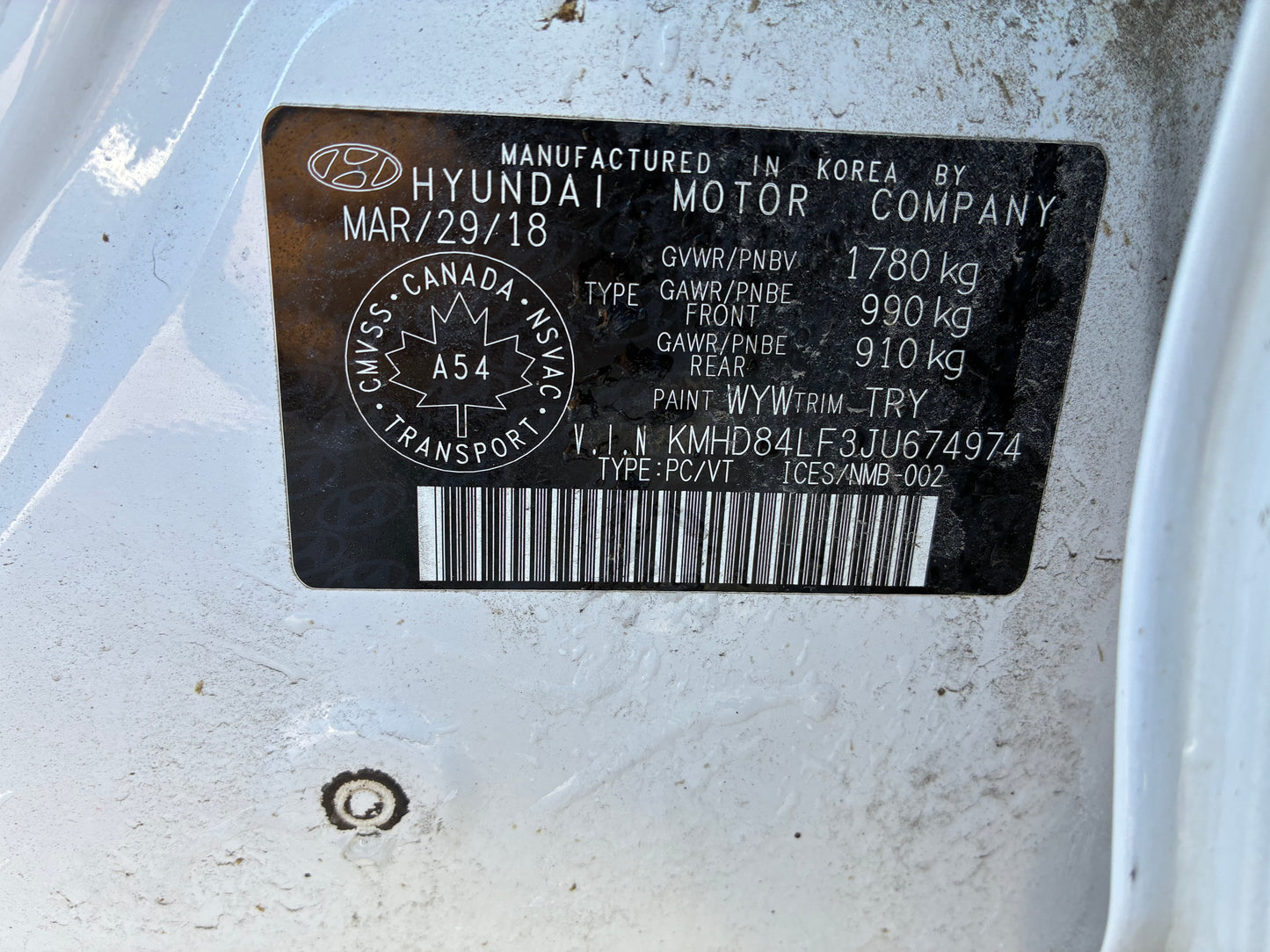 HYUNDAI ELANTRA 2018